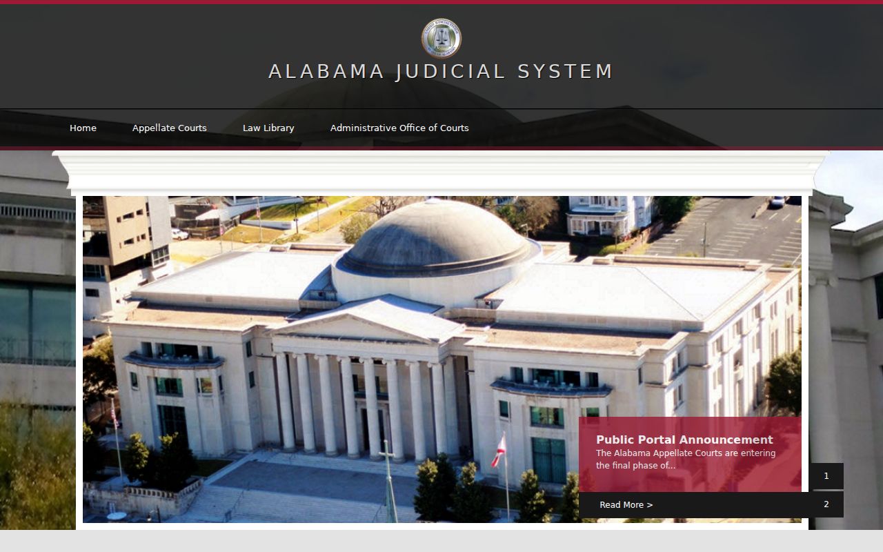Official Alabama Judicial System website serving Cleburne County court docket users